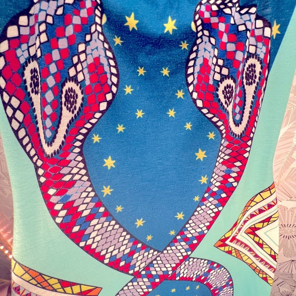 Mara Hoffman bodycon psychedelic snake print rare - Picture 7 of 7